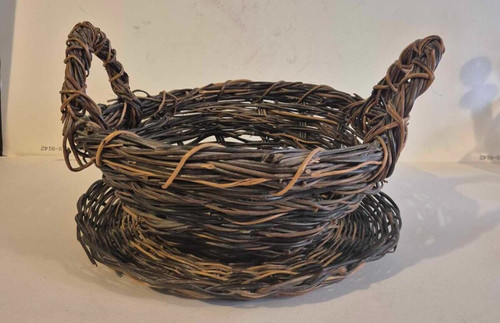 Rustic wicker woven baskets - rustic,