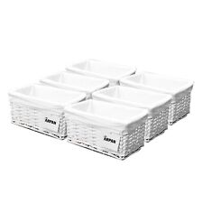White wicker Storage Hamper