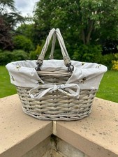 Grey Wicker Shopper Shopping
