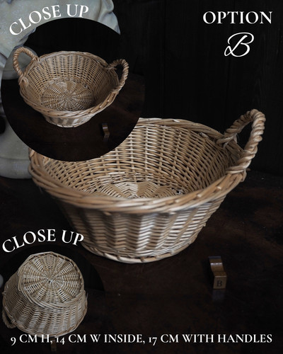Rustic farmhouse wicker basket - rustic,