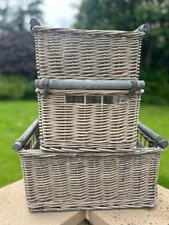 Grey-wash Rectangular Wicker