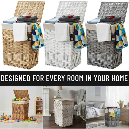 Wicker laundry basket - laundry, with