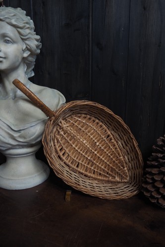 Rustic farmhouse wicker basket - wicker,