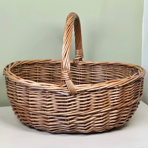 Wicker shopping basket handle - wicker,