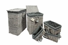 Woodluv Grey Wicker Laundry