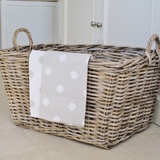 Rectangular Wicker Basket Log