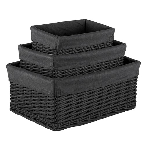 Wicker storage baskets with - storage,