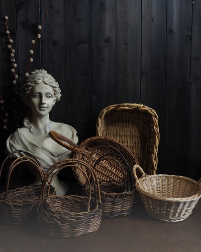Rustic farmhouse wicker - wicker, basket